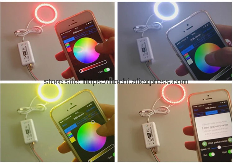 HochiTech RGB многоцветные кольца с ореолом набор для стайлинга автомобиля Mercedes-Benz