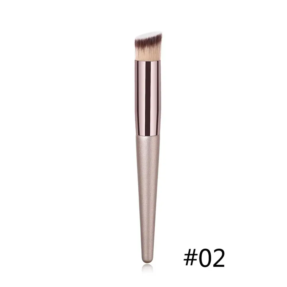 2 Angled 1 шт. большая основа кисти для макияжа кофейная ручка очень мягкие волосы Румяна Пудра Макияж кисти лицо красота Косметические Инструменты#273608 - Handle Color: 2 Angled