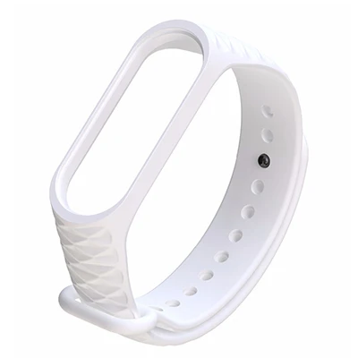 Браслет для xiaomi mi Band 4, спортивный ремешок, часы, силиконовый ремешок на запястье для xiaomi mi band 3/4, аксессуары, браслет mi band 3, ремешок - Цвет: Белый