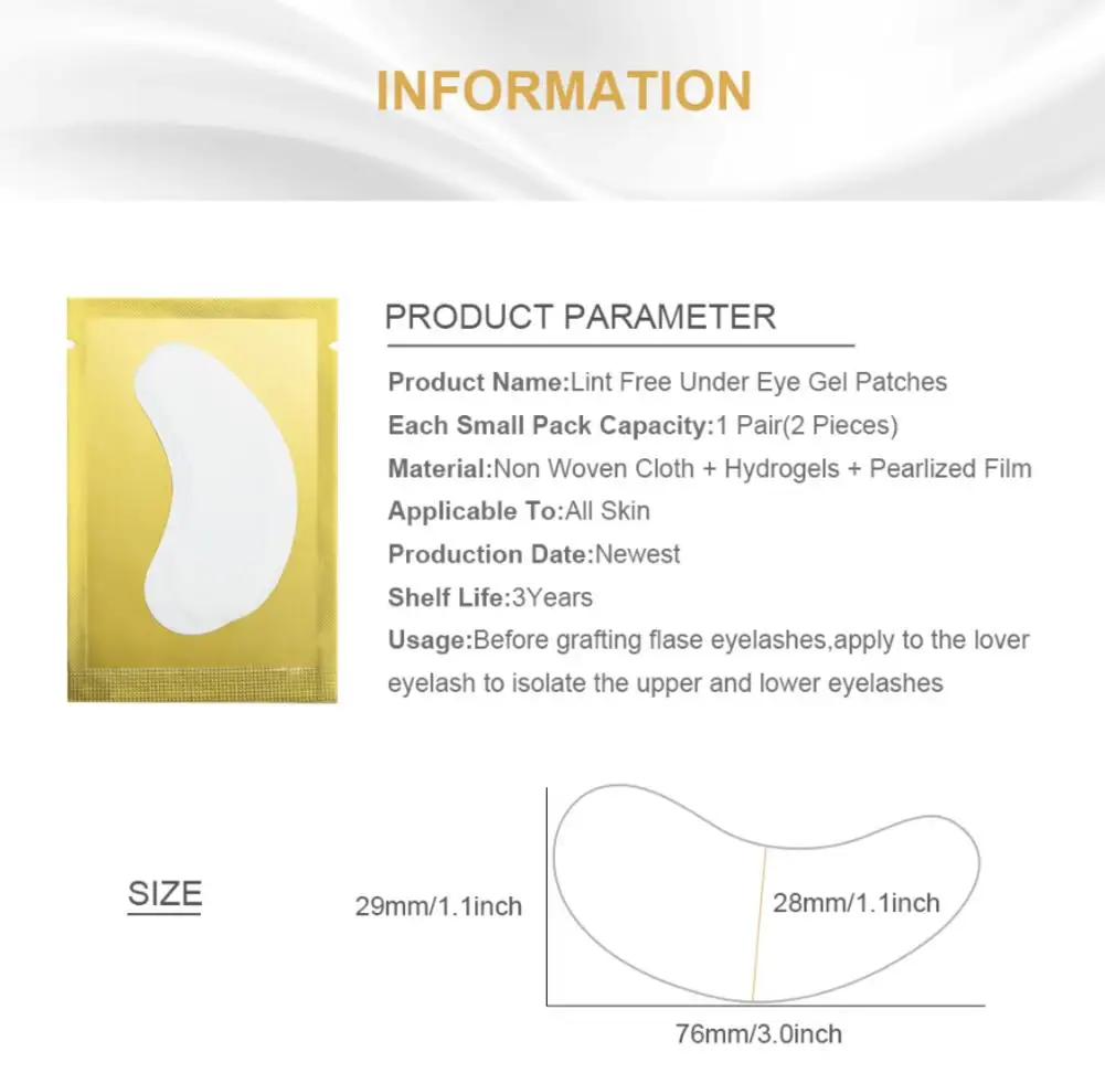 Профессиональные прокладки для глаз изолированные ресниц принадлежности