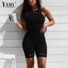 Велосипедки женские с завышенной талией, облегающие шорты с эластичным поясом для фитнеса, в Корейском стиле, повседневные пикантные черные шорты с надписью, лето 2021