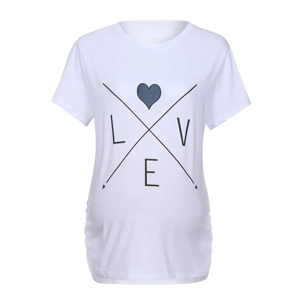 Женская Повседневная одежда большого размера для беременных летняя рубашка с