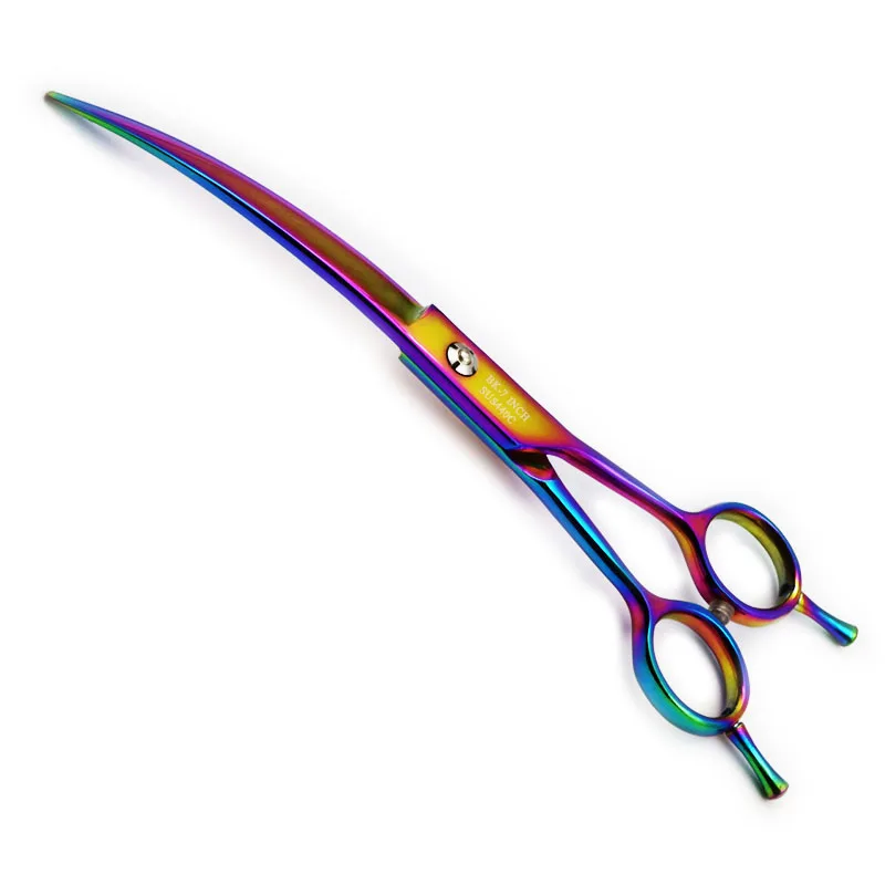 7 дюймов Парикмахерские ножницы Профессиональные для стрижки волос изогнутые