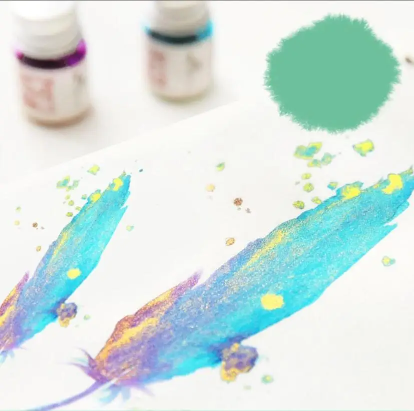 

Jamie Notes Pure Handmade Gold Power Color Ink For Glass Dip Pen Calligraphy Writing Painting Graffiti Non Carbon 5ml/bottle