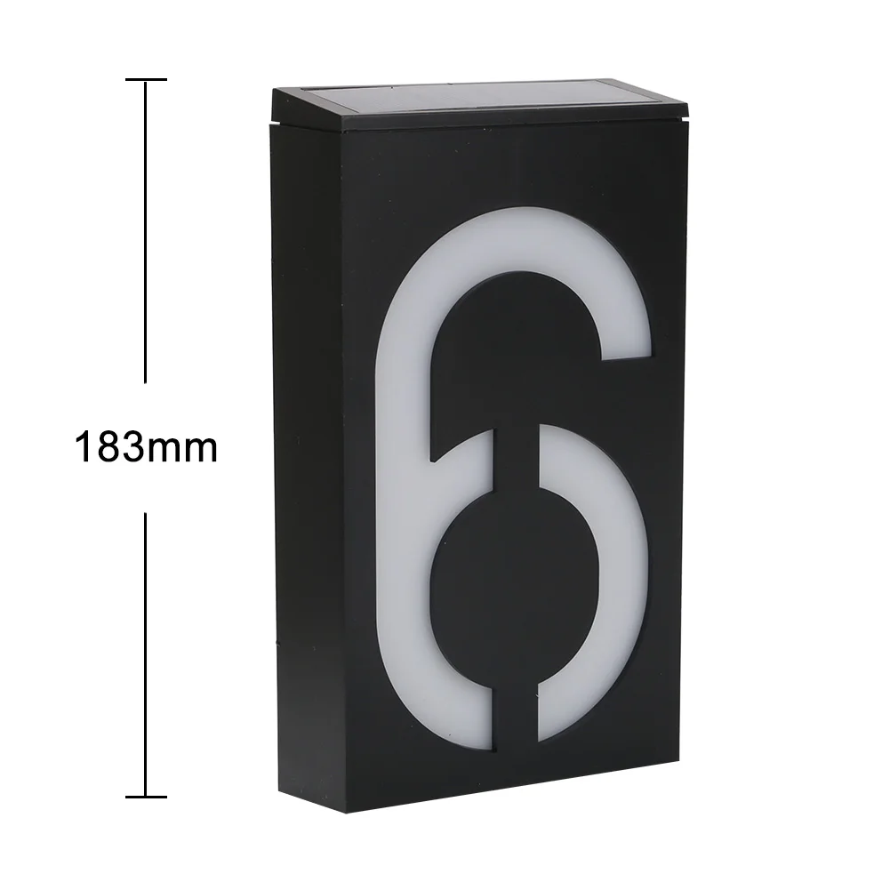 Солнечная энергия 6 LED световая вывеска дом дверь отеля адрес табличка номер с