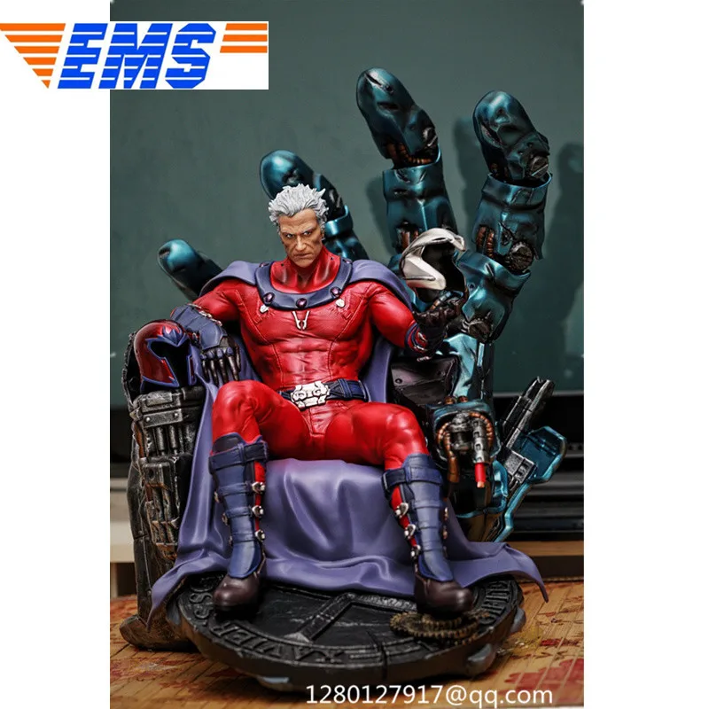 X-men статуя супер злодей Magneto Max eisenhardt полноразмерная портретная резиновая фигурка героя Коллекционная модель игрушки 45 см коробка Q724