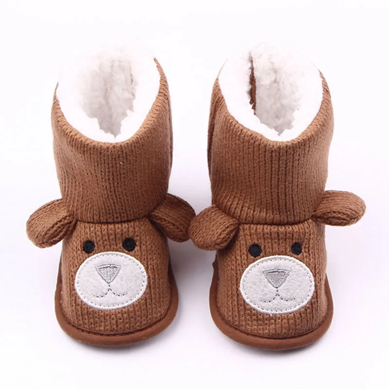 

knitting wool baby shoes can not afford to newborn boys girls first walking Infant Toddler Home Slippers Kids Bear ear 4xz12