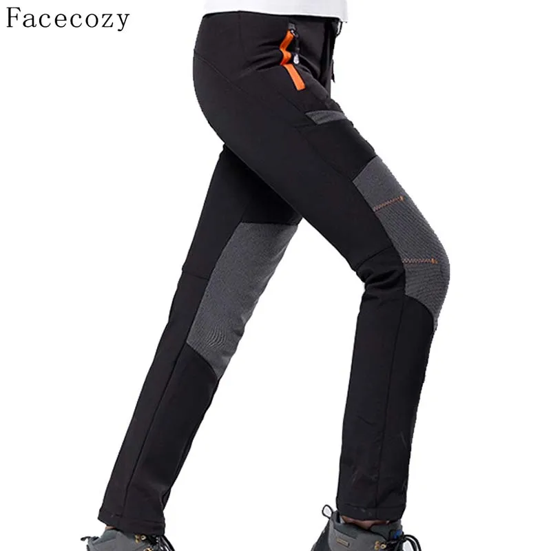 Facecozy женские осенние уличные теплые флисовые охотничьи штаны Лоскутные дышащие