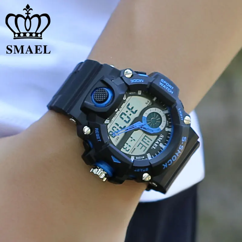 Горячая Распродажа мужские кварцевые цифровые часы Relojes Hombre спортивные