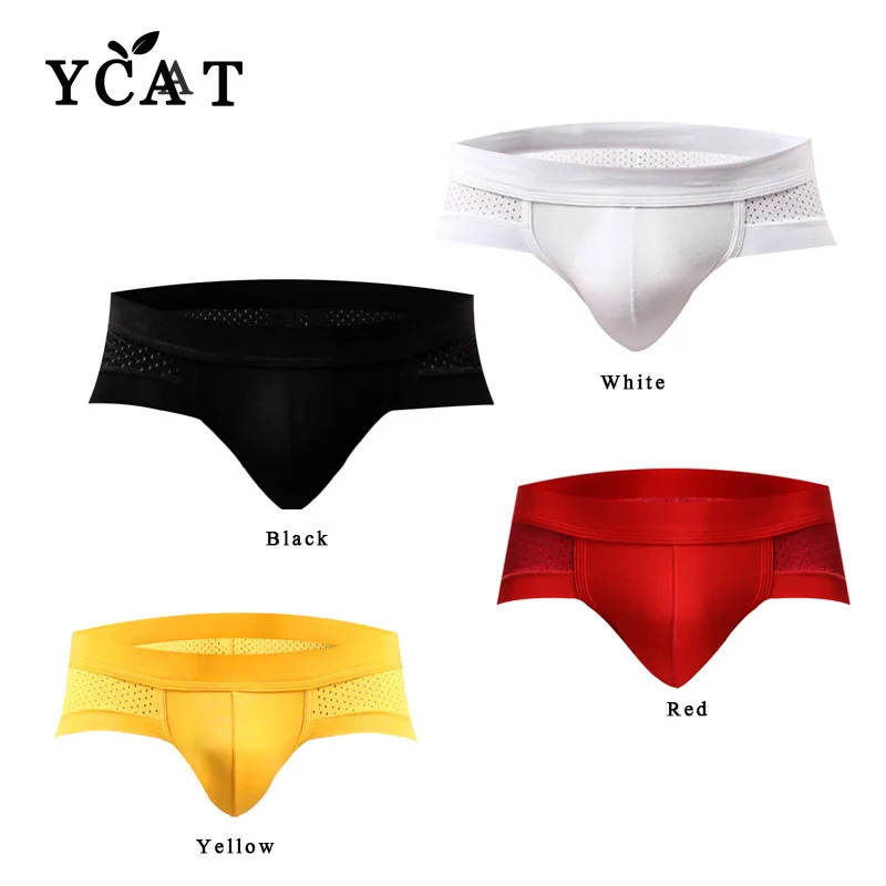 YCAT Мужские трусы нижнее белье для мужчин пикантные Дышащие Короткие Модальные