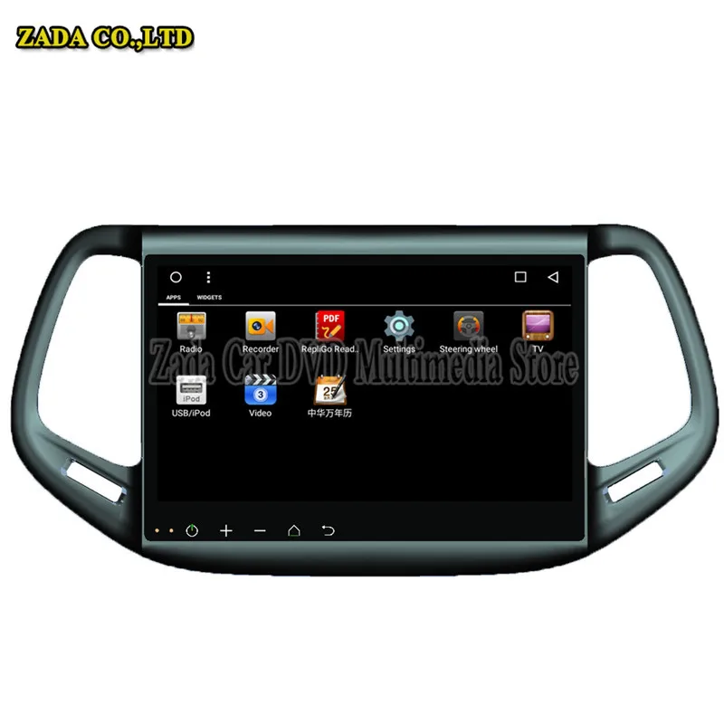 NaviTopia 10 1 дюймов Восьмиядерный Android 8 автомобильный dvd плеер для JEEP Compass 2016