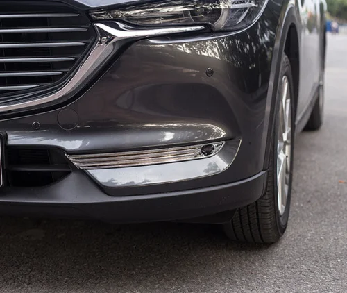 

Для Mazda CX-8 CX8 2018 2019 углеродного волокна зерна ABS спереди глава Туман свет лампы Крышка отделка автомобильные аксессуары 2 шт