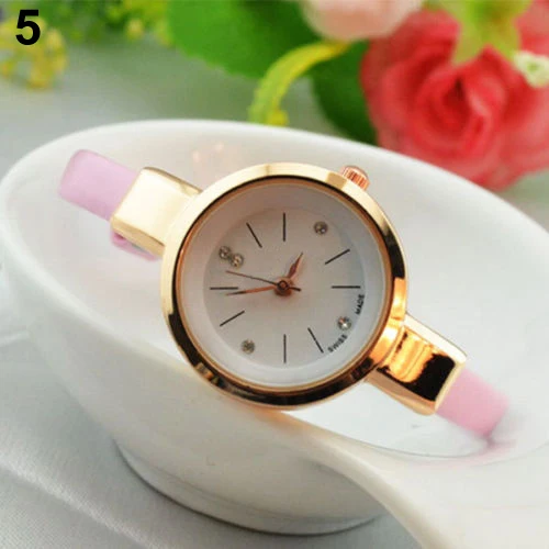 2015 горячие Для женщин женские Карамельный Цвет Модный тонкий кожаный ремешок