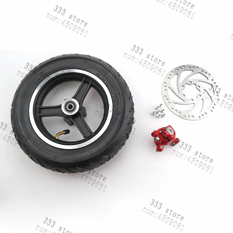 

Free shipping 10 inch wheels 10 x 2.50 inch hub with tire inner tube&Brake disc for Electric Scooter Balance Drive Bicycle