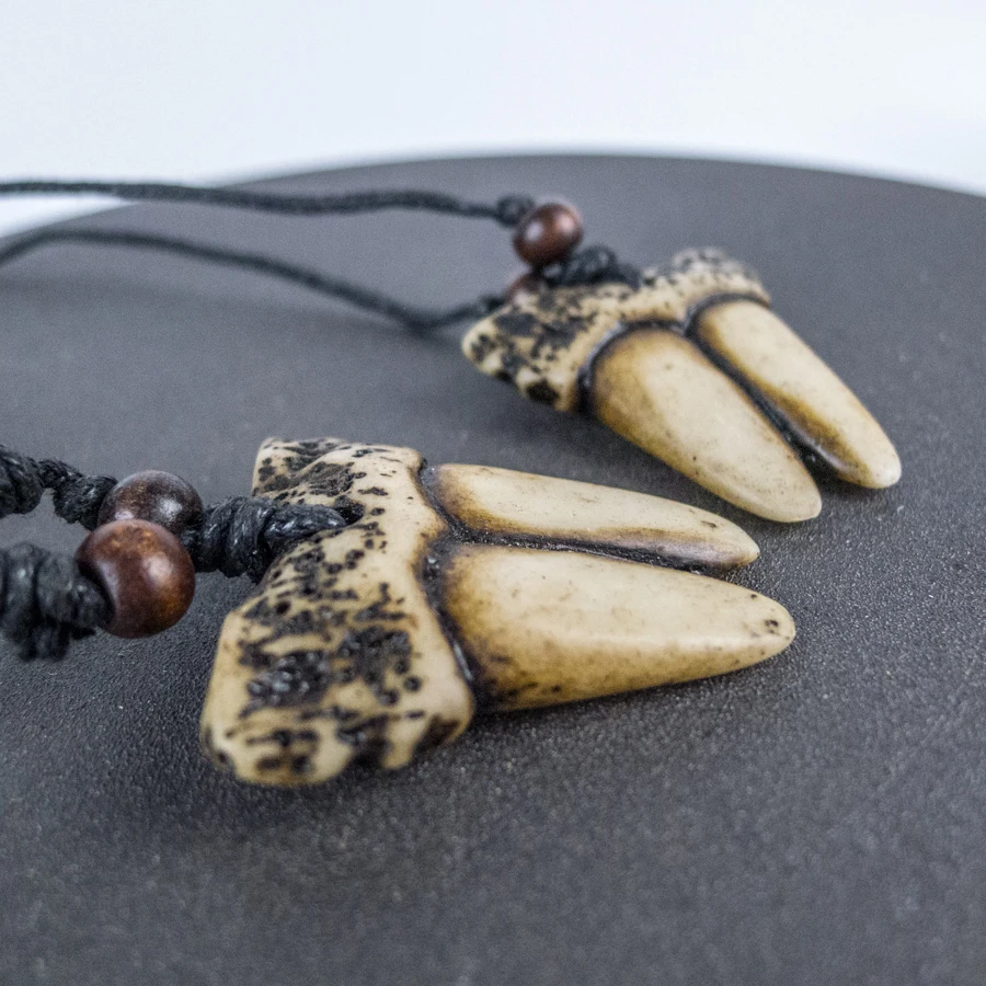 Tooch Cool Man Jewelry Bone Art имитация кости яка материал ожерелье подвеска винтажные