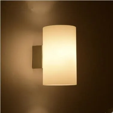 Белый стеклянный современный светодиодный настенный светильник Светильники для