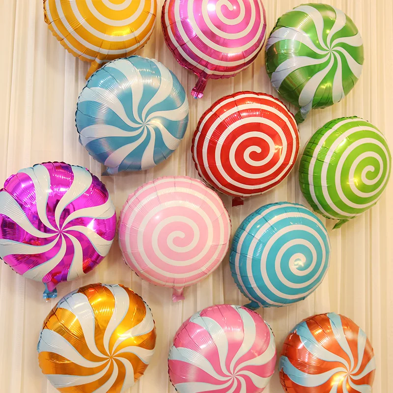 18 дюймов воздушный шар с гелием леденец на палочке большой алюминиевый шарик из