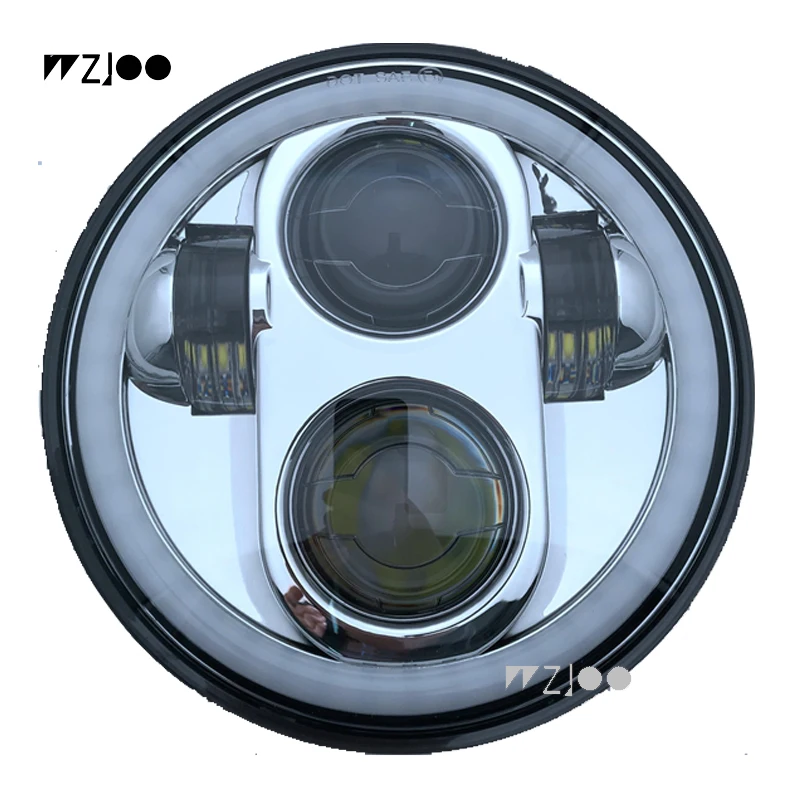 Wzjoo 5 3/4 &quot5 75&quot прожекторная фара с белым ДХО для индийского скаута мотоцикла