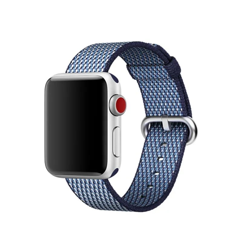 Lattice deep blue Спортивные тканый нейлоновый ремешок для часов аpple 42 мм/38 мм apple watch 4 полосы 44 мм 40 мм наручных часов iwatch серии 4/3/2/1 браслет ткань correa - Цвет ремешка: Lattice deep blue