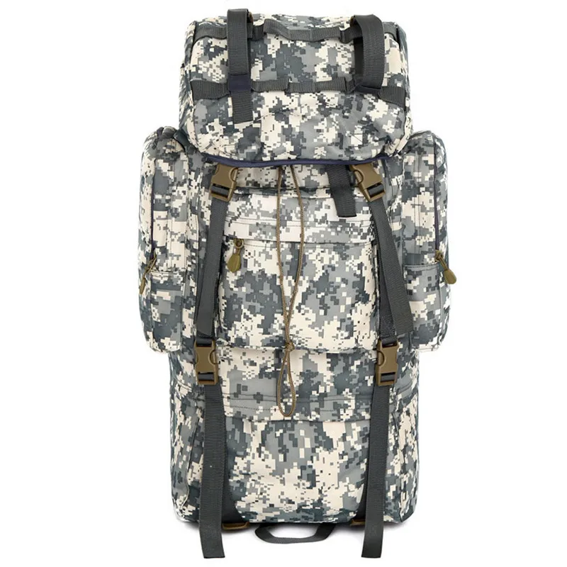 Вместительный мужской рюкзак на 70 л военный водонепроницаемый нейлоновый ранец