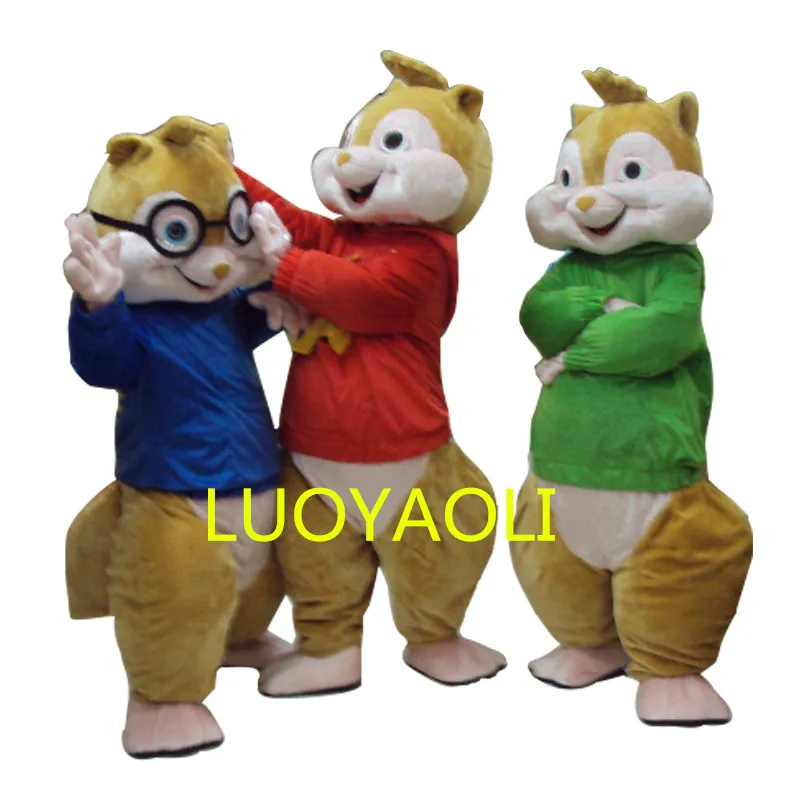 2014 Горячая распродажа! Новый костюм талисмана Элвина и чипмунка бесплатная