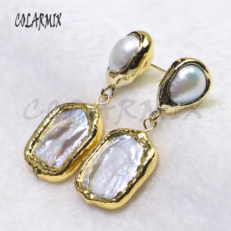 3 пары геометрических жемчужных сережек жемчужное ювелирное изделие из