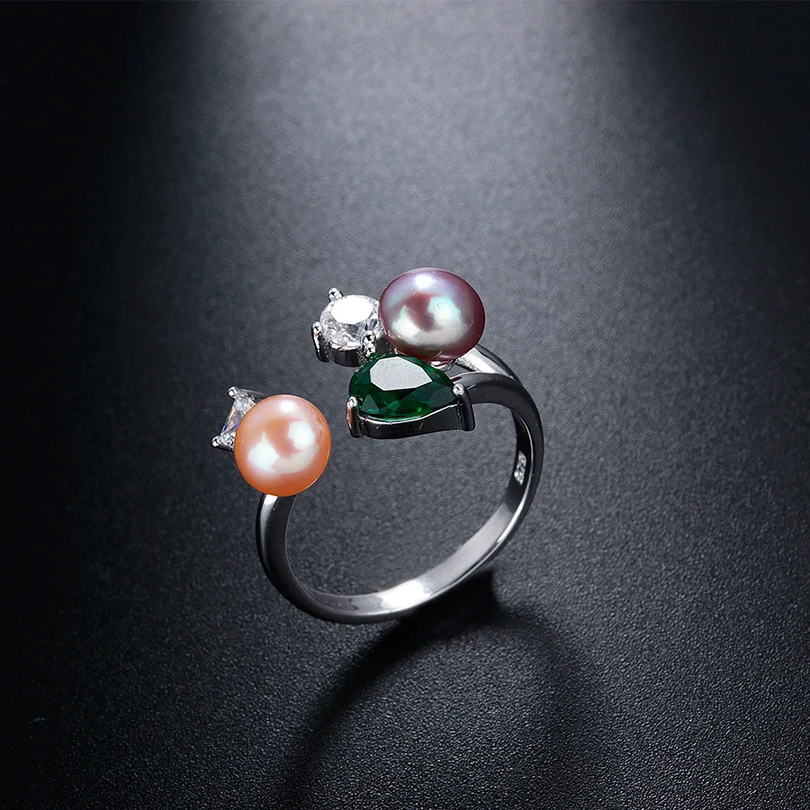 Женское кольцо VEAMOR регулируемое Винтажное из настоящего серебра 925 пробы с