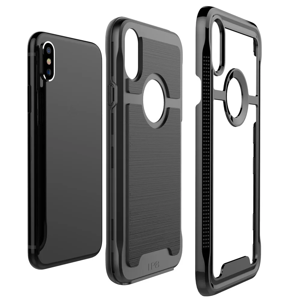 Shockproof Full Protect Cover Cases For IPhone 7 8 Plus X Silicone Soft TPU Anti-knock |