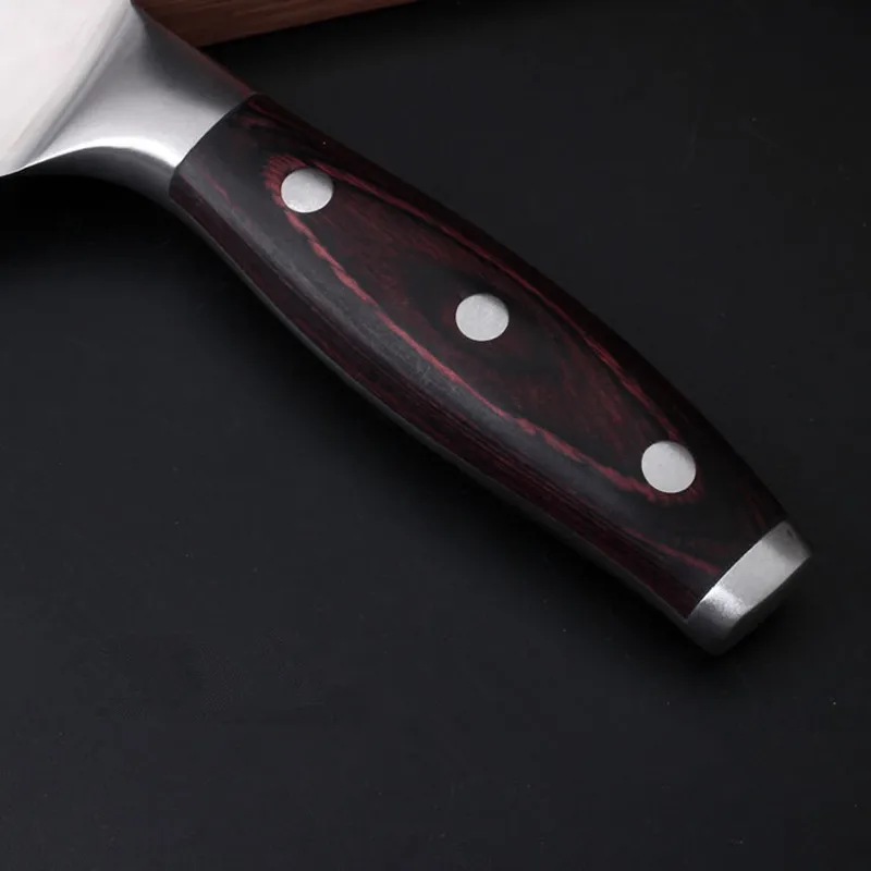 Mikala кухонный нож из нержавеющей стали Santoku многофункциональный для нарезки