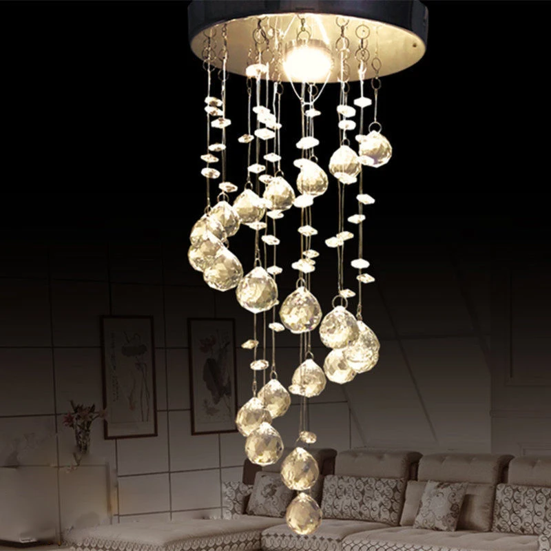 Новый современный K9 хрустальный светодиодный спиральный потолочный светильник