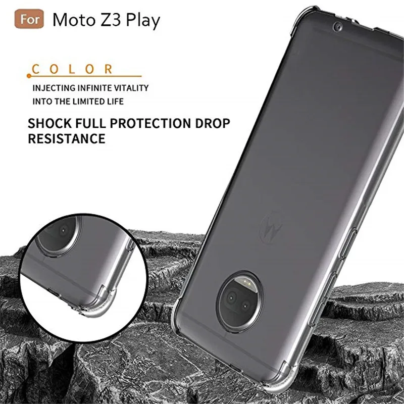 Подушка безопасности противоударный чехол для Motorola Moto One Macro Zoom Action Vision Power 2 Z4 Z3 Z2 Z