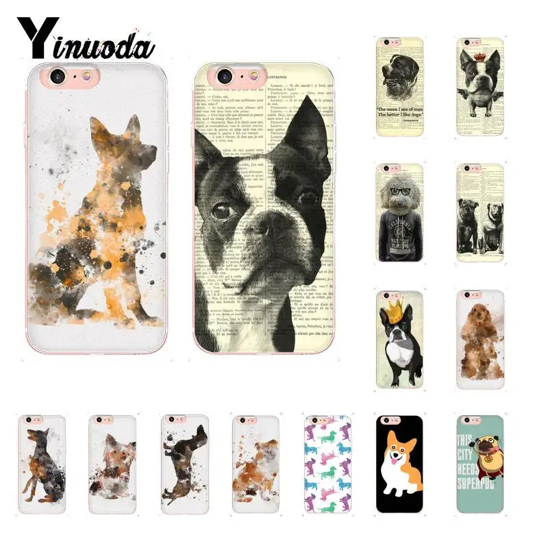 Чехол для телефона Yinuoda Bulldog Pit Bull iPhone 6S 6plus 7plus 8 8Plus X Xs MAX 5 5S XR 10 11 pro max|Чехлы-накладки|