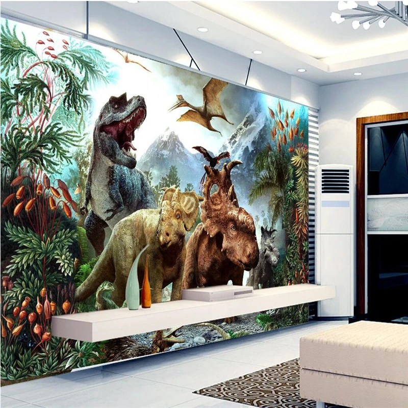 beibehang murals wall paper Large Dinosaurs photo custom Sticker room sofa TV background wall painting wallpaper for walls 3d