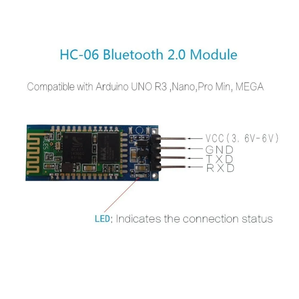 HC06 HC-06 Беспроводной Серийный 4 Pin Bluetooth радиочастотный приемопередатчик модуль RS232
