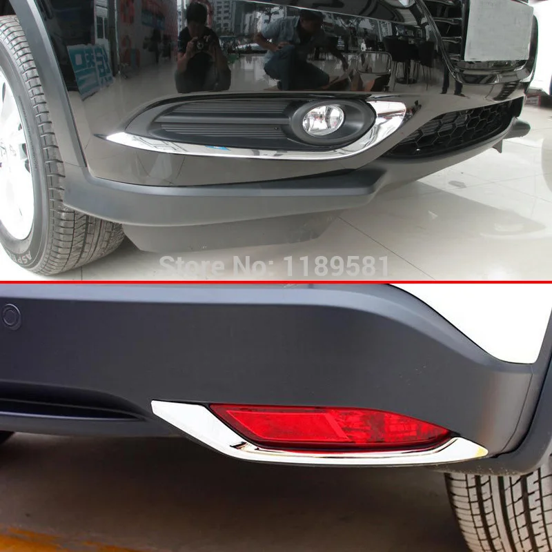 

For Honda VEZEL 2014 2015 2016 ABS Chrome Front And Rear Fog Light Lamp Trim
