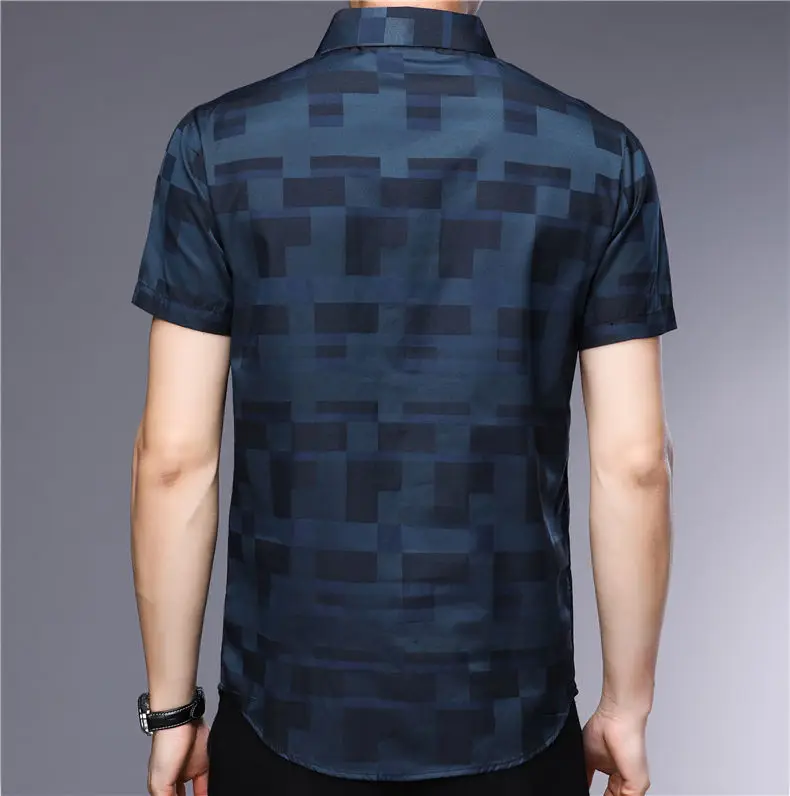 Рубашка с коротким рукавом мужская одежда 2019 Летние повседневные мужские