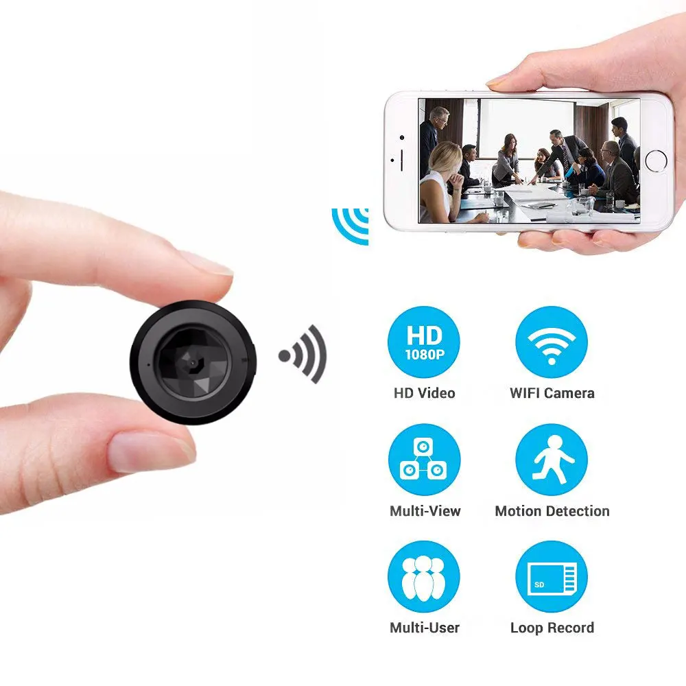 Wifi IP мини камера беспроводная 720P ночное видение видеокамера микро домашняя