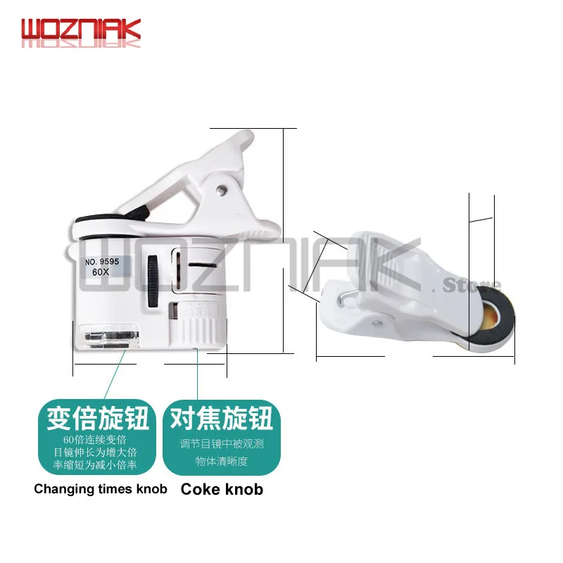 Возняк лупа 60x фото ленточная лампа регулируемый мини портативный сотовый