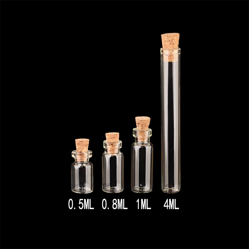 Милые стеклянные кулоны мини бутылки с пробкой пустые маленькие для пожеланий