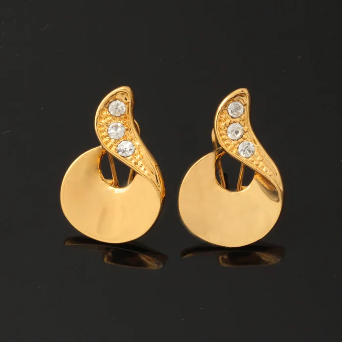 Женские Ювелирные изделия с австрийским горным хрусталем желтого золота большие