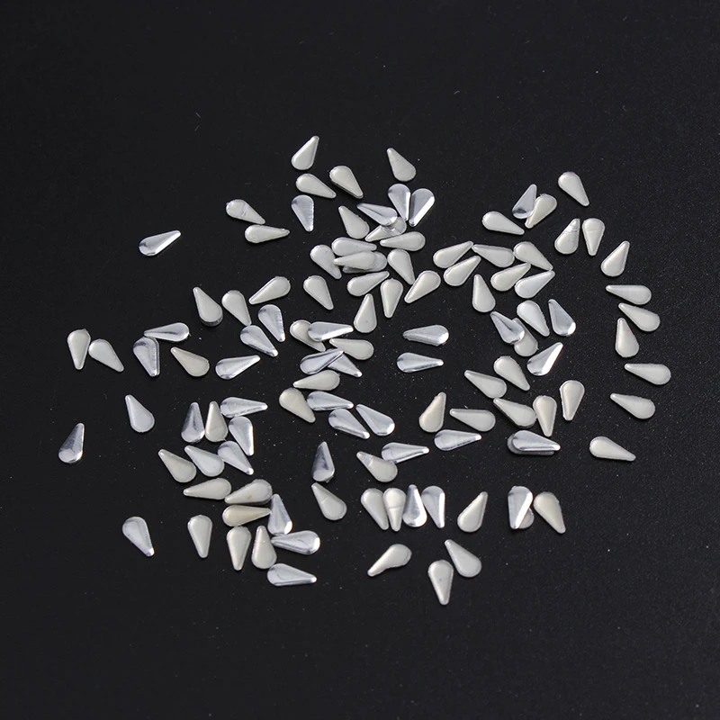 

3x6mm Gold/Silver Water Drop Hot Fix Nail Art Rivet Punk Rock Style For DIY Nail Art Decoration About 460 pcs/pack