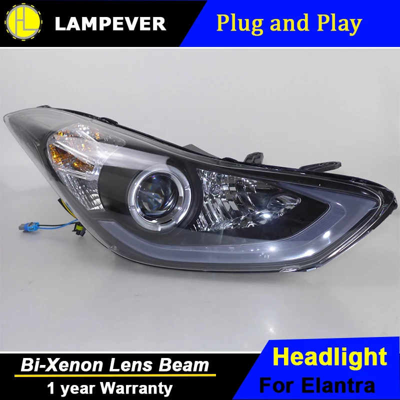 Lampever Styling for Elantra MD Headlights Sonar LED DRL Lens Double Beam H7 HID Xenon Car Accessories | Автомобили и мотоциклы