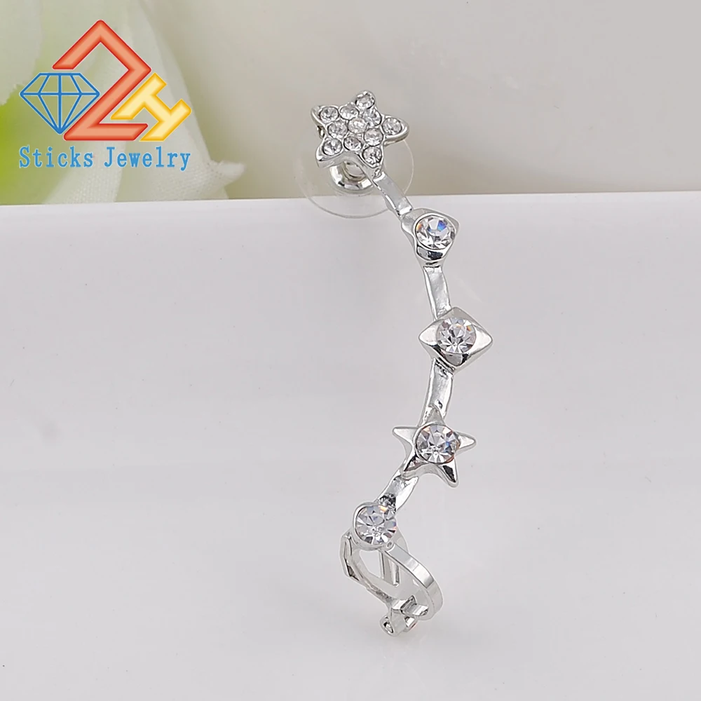 

Ear clip Women Fashion Jewelry Girl Ear clip Sweep Wrap Lady Ear Climber Leafs