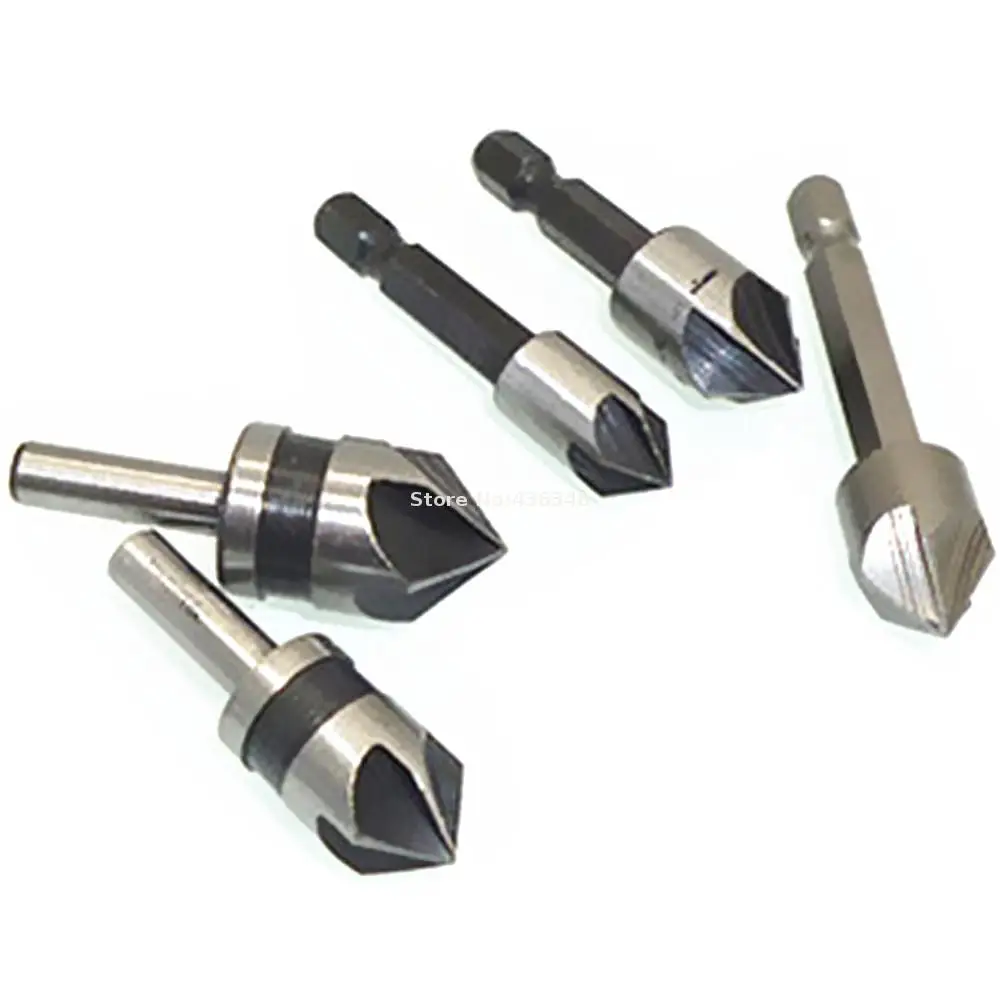 5 шт. сверло с зенкером фрез фаска резак хвостовик дерево резина пластик