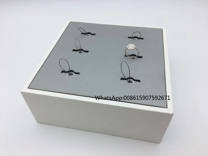 6 holes tray Ювелирные изделия Противоугонный витрина кулон серьги кольцо безопасности дисплей лоток с выдвижной вытяжной шкаф коробка - Цвет: 6 holes tray