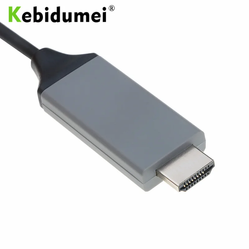 Kebidumei 4K 30Hz HD Удлинительный кабель/адаптер 2M USB C кабель 3 1 Type к HDMI совместимый