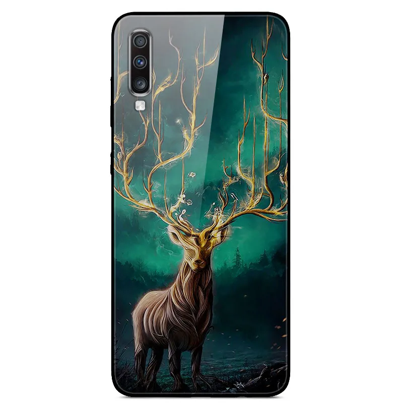 as photo 28 Роскошный стеклянный чехол для samsung Galaxy A70, чехол A 70, чехол на заднюю панель для samsung A70, чехол A705F 6,", ТПУ Рамка, бампер - Цвет: as photo 28