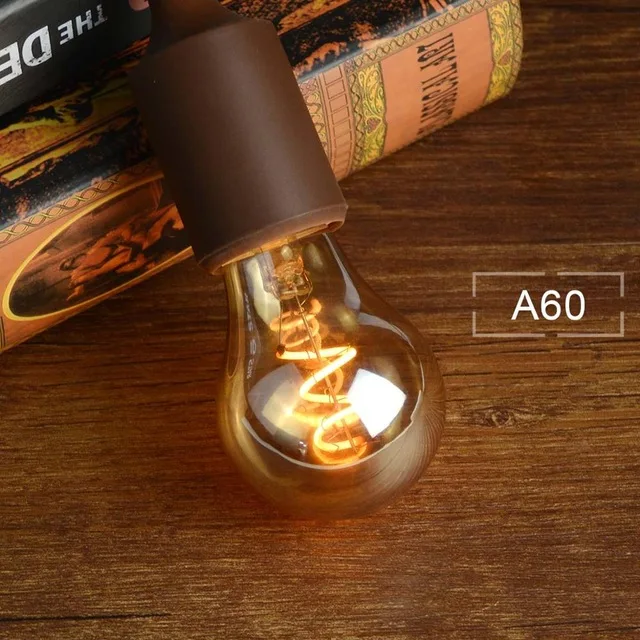 A60 Dimmable Винтаж светодиодный Эдисон лампы E27 затемнения ST64 A60 G80 G95 85-265 в античный подвесной Ретро Bombillas lampada E27 2200K Светодиодная лампа накаливания - Цвет: A60 Dimmable