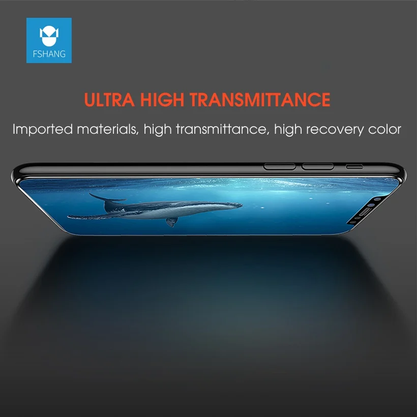 Fshang 3 шт 3D Экран протектор Закаленное Стекло для iphone х Мягкий edge Full Cover закаленное