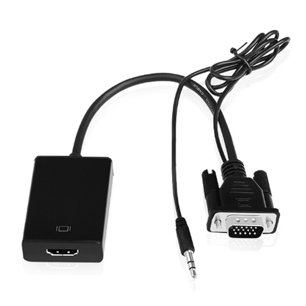VGA в HDMI конвертер 1080 P HD аудио ТВ видео кабель VGA2HDMI адаптер для ПК монитор #913|Кабели
